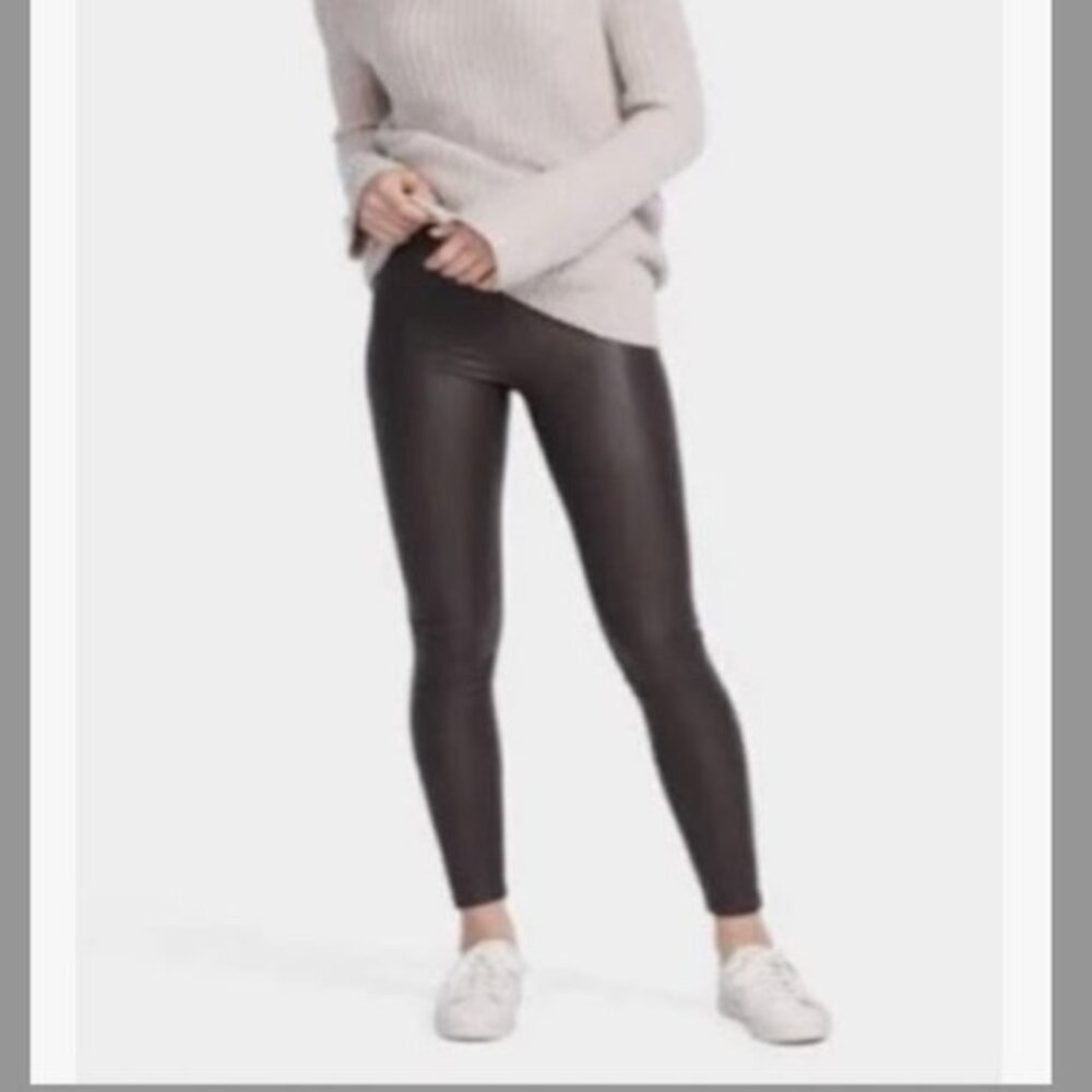 LAST CALL: R Label Black Vegan Leather Leggings Size XL